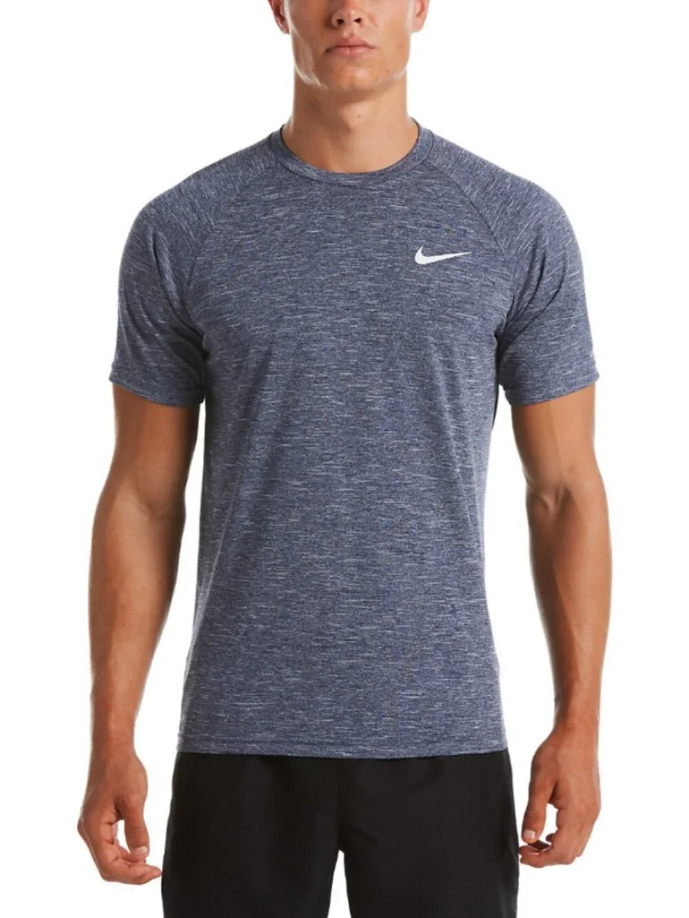 Nike Heather Hydroguard T-shirt Men's Size L Blue Short Sleeve Crew Neck UPF 40+